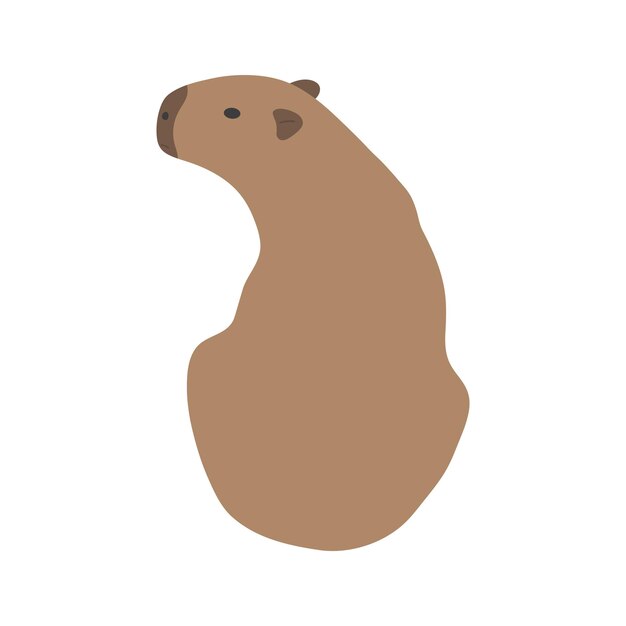 Vector capybara enkelvoud 36