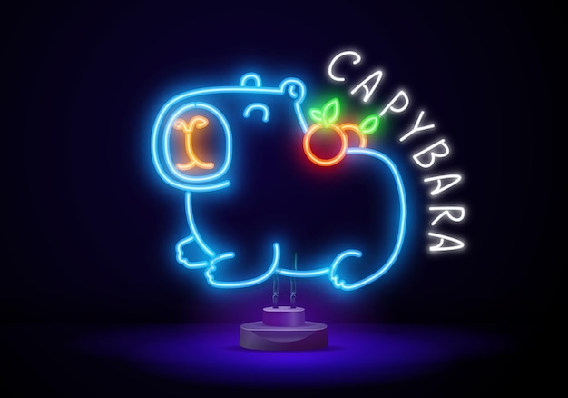 Premium Vector | Capybara icon vector outline editable sign of the