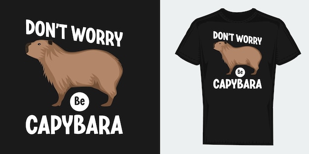 Шаблон векторного дизайна футболки Capybara lover