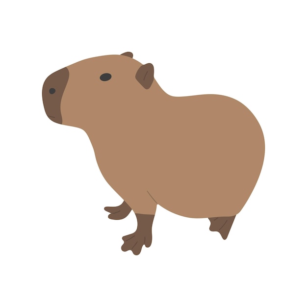 Vettore capybara singolo 35