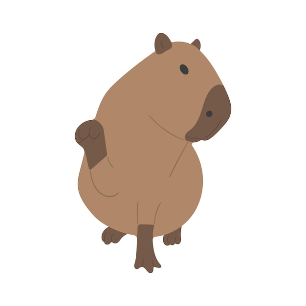 Vector capybara single 3