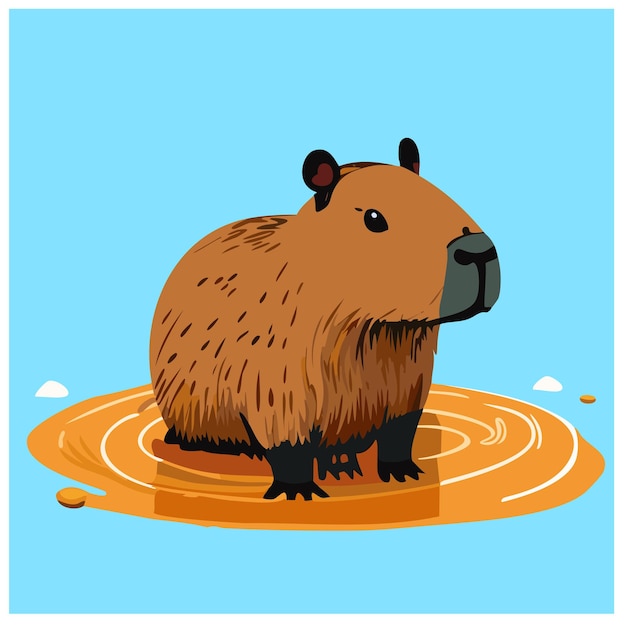 Vector capybara vector illustration