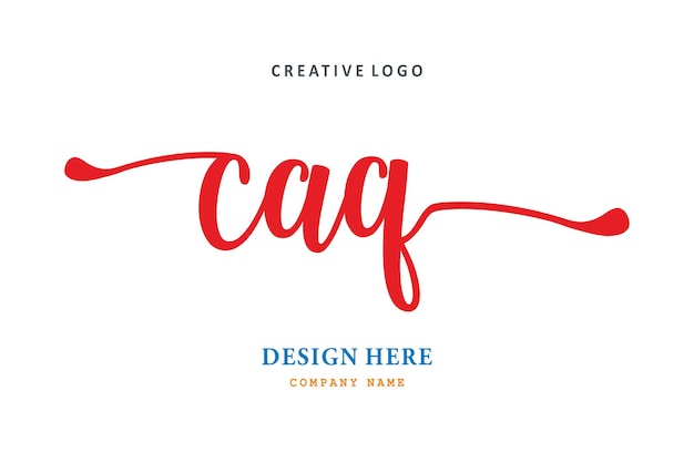 CAQ lettering logo is simple easy to understand and authoritative