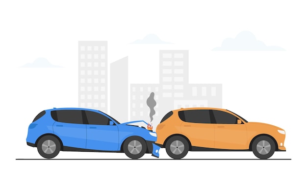 Vector car accident concept illustration car accident concept