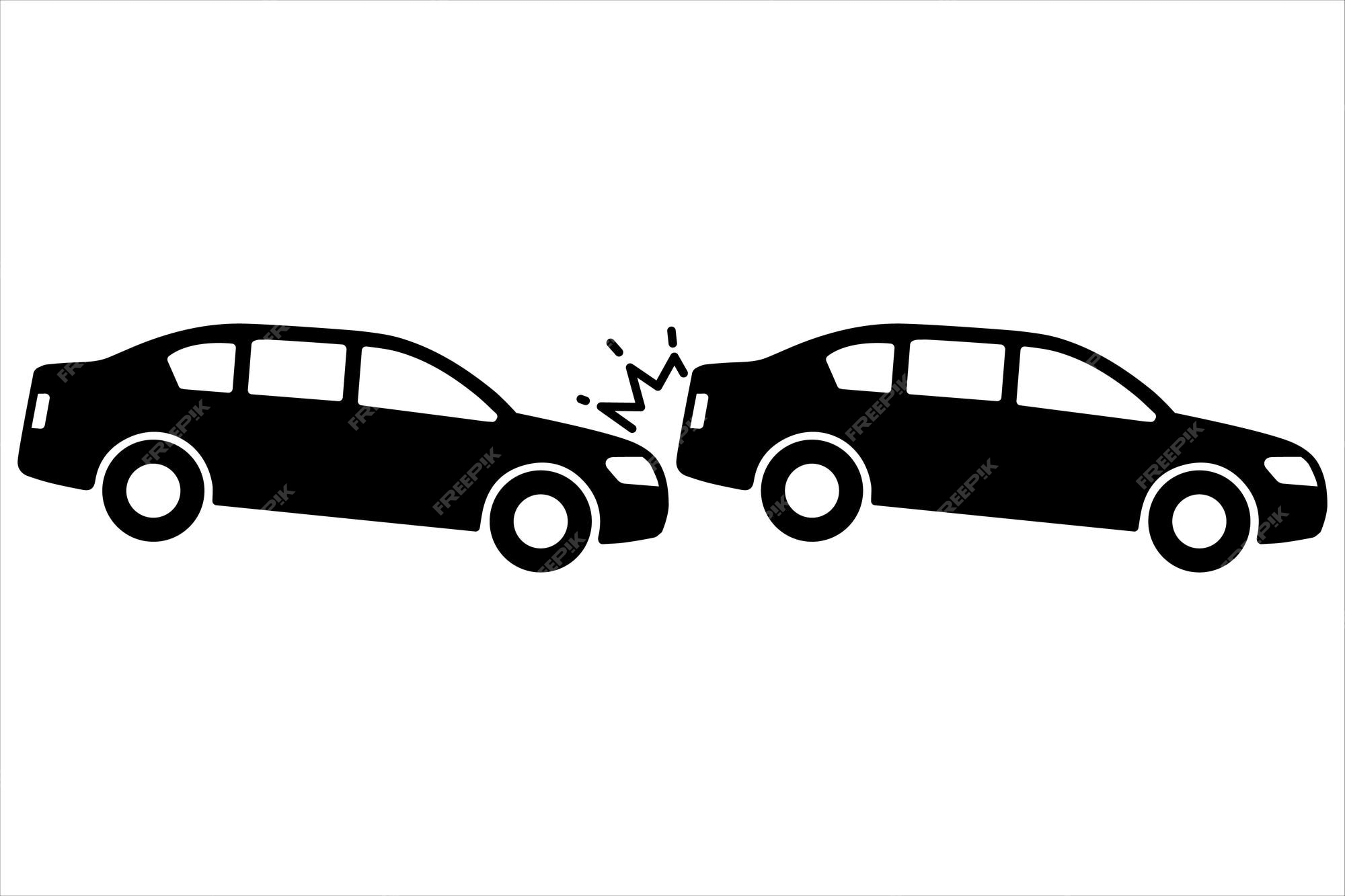 Premium Vector  Crashed cars icon