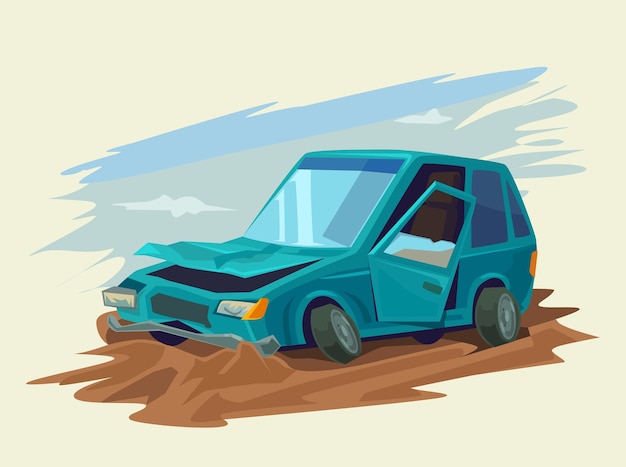 Car accident illustration