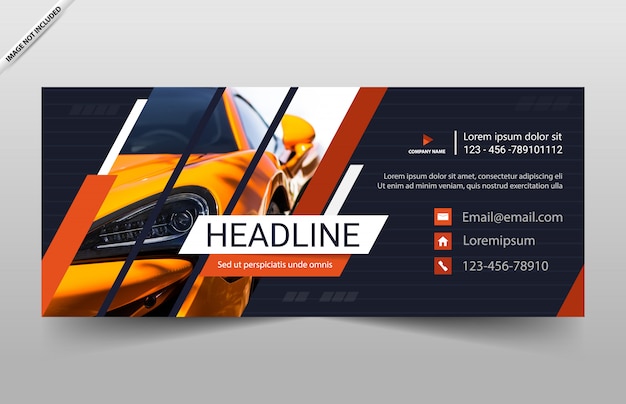 Car automobile banner template design