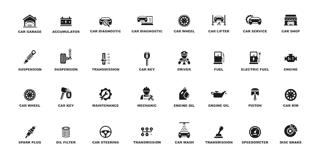 Vector car automotive logo set