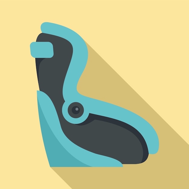 車のベビー シートベルトのアイコン web デザインのための車のベビー シートベルト ベクトル アイコンのフラットの図