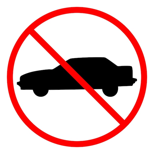 Car ban illustration or icon