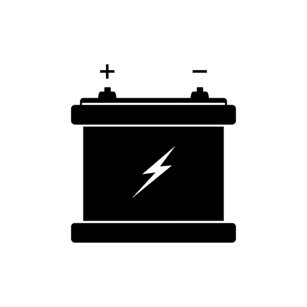 car battery icon design electricity energy recharge