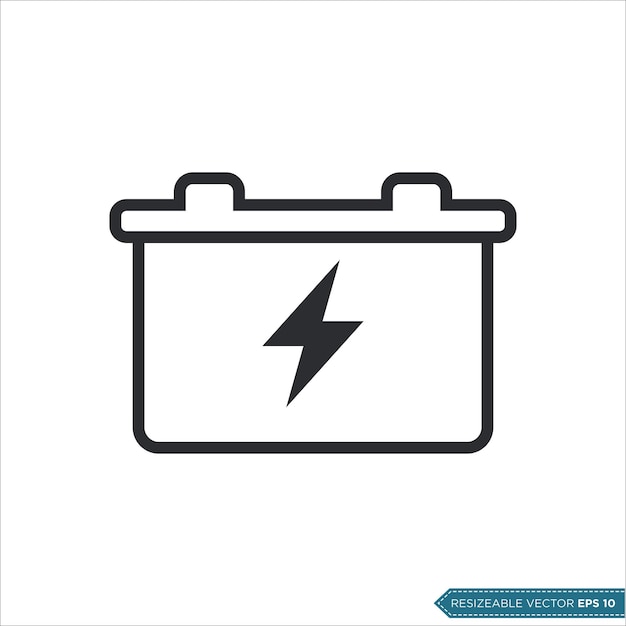 Vector car battery icon vector template illustration design