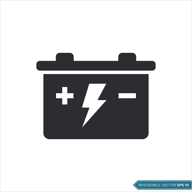 Vector car battery icon vector template illustration design