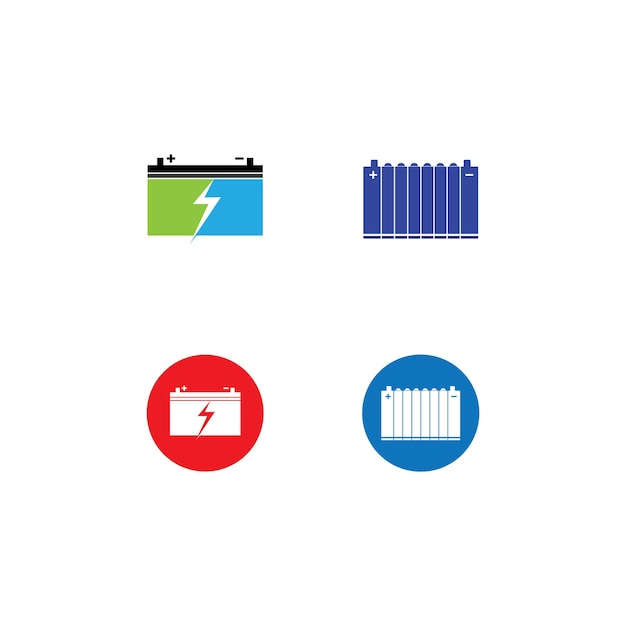 Car battery icon vector template illustration design