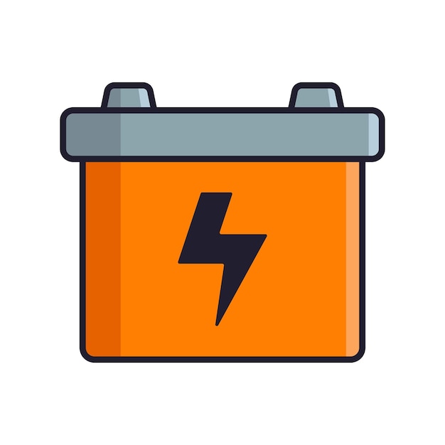 Car battery icon vector