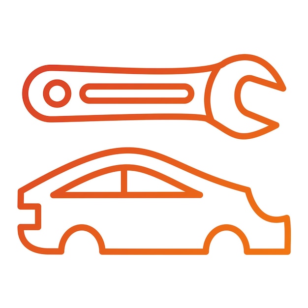 Car Body Repair Icon Style