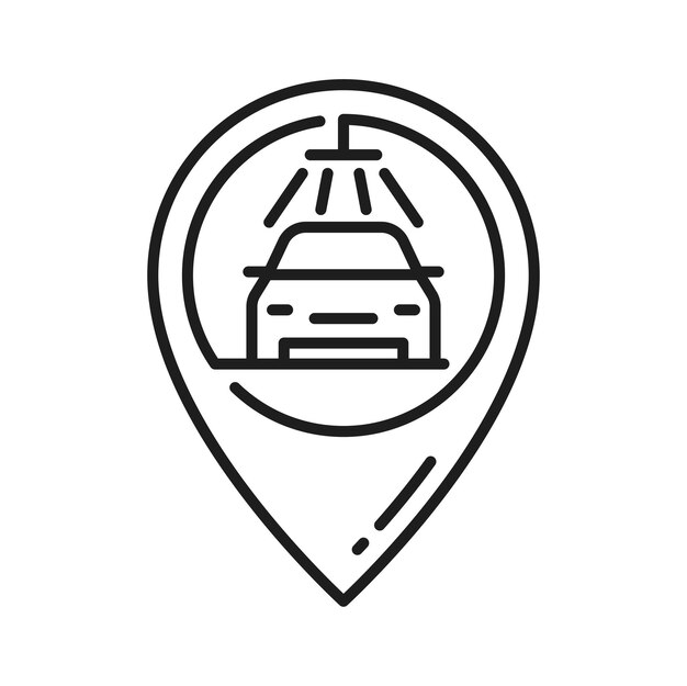 Premium Vector Car care service car washing gps point on map