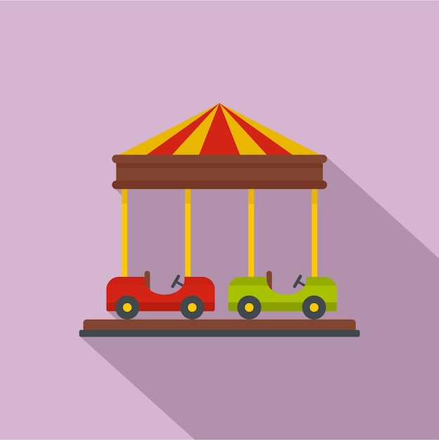 Car carousel icon Flat illustration of car carousel vector icon for web design