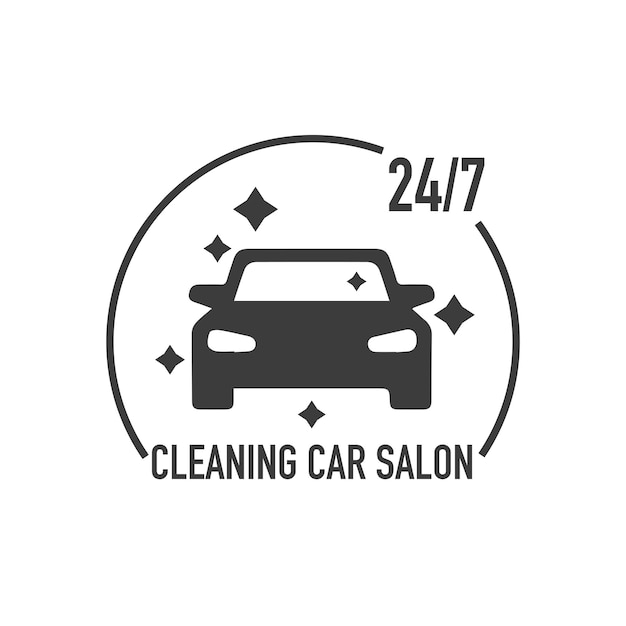 Car cleaning salon icon vector graphic