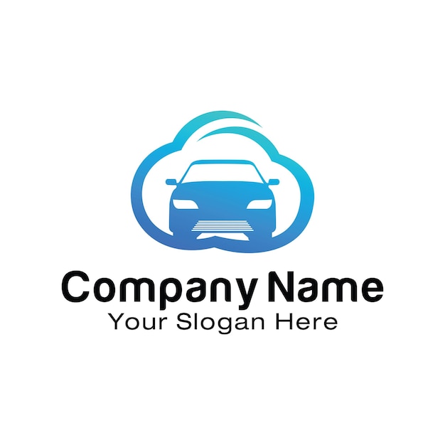 Car Cloud logo design template