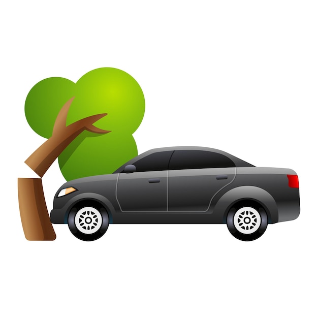 Car crash icon color vector illustration