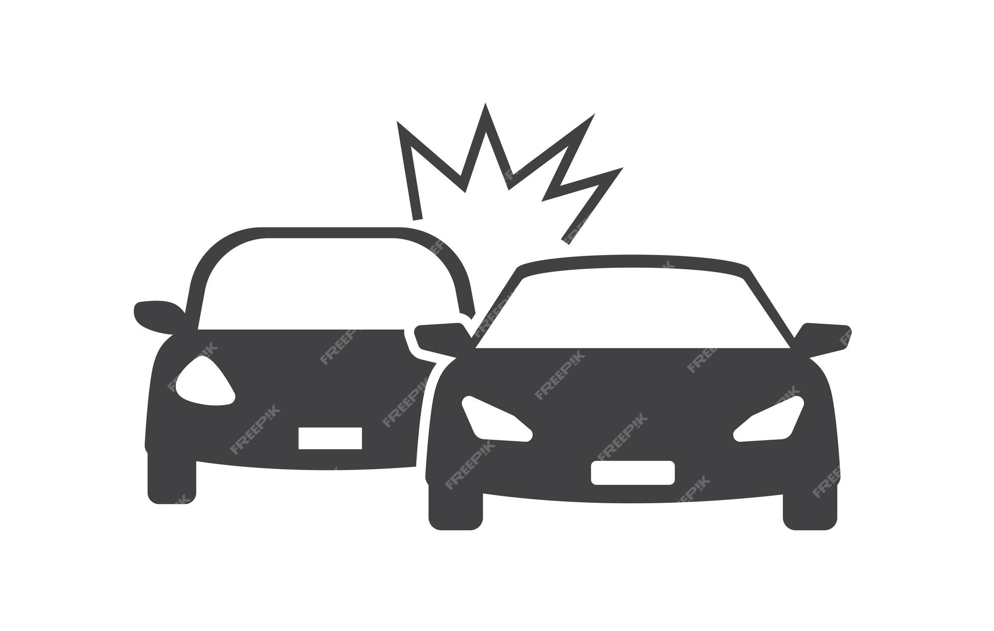 Premium Vector  Crashed cars icon