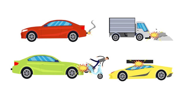 Car Crashes Illustrations