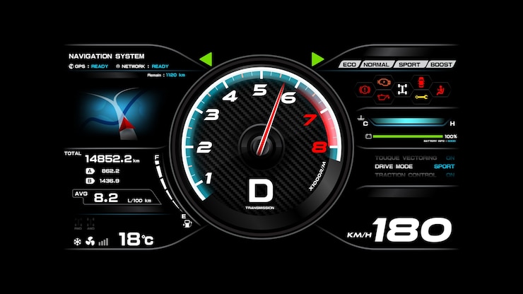 Vector car dash board 