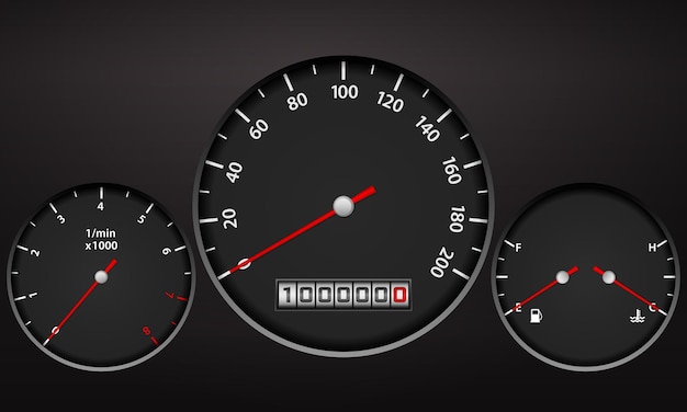 Vector car dashboard