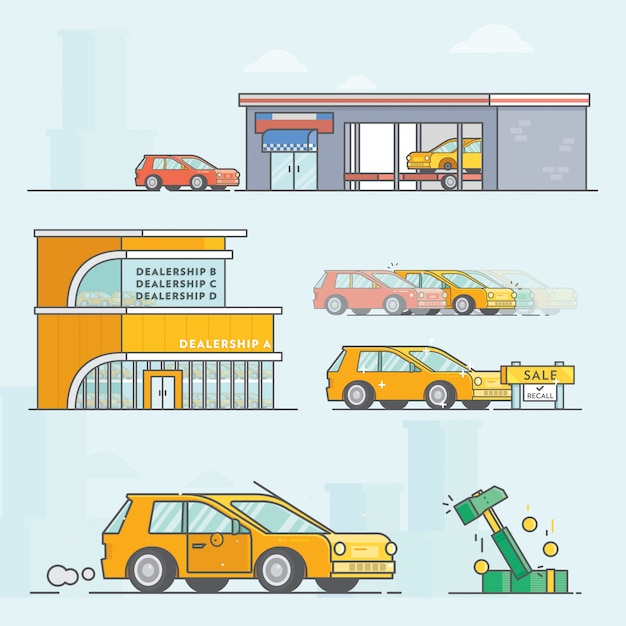 Car Dealer Illustration