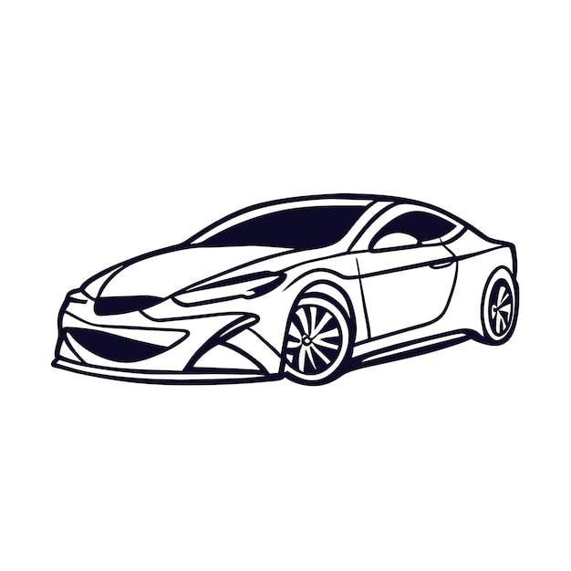 Car decal design and various car sticker design on white background