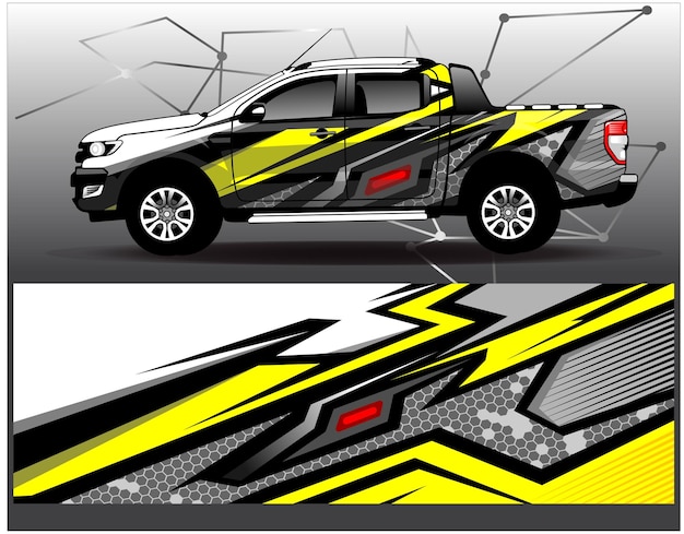 car decal design vector abstract background for vehicle vinyl wrap sticker car racing livery