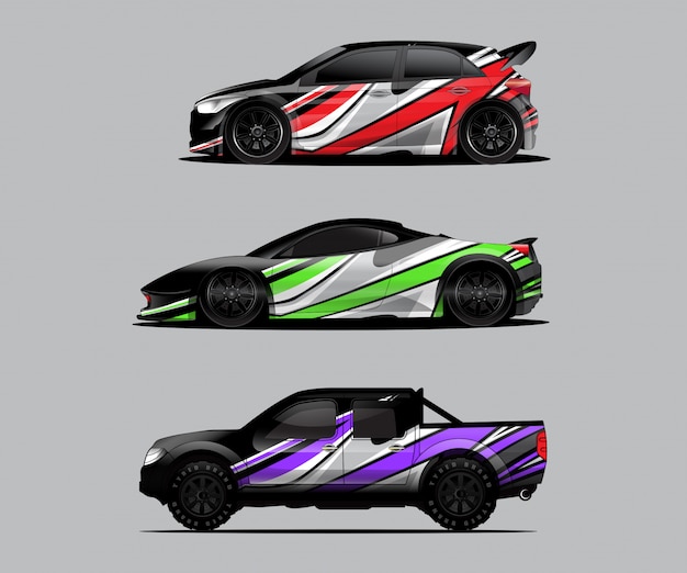 Car decal graphic wrap pack, 