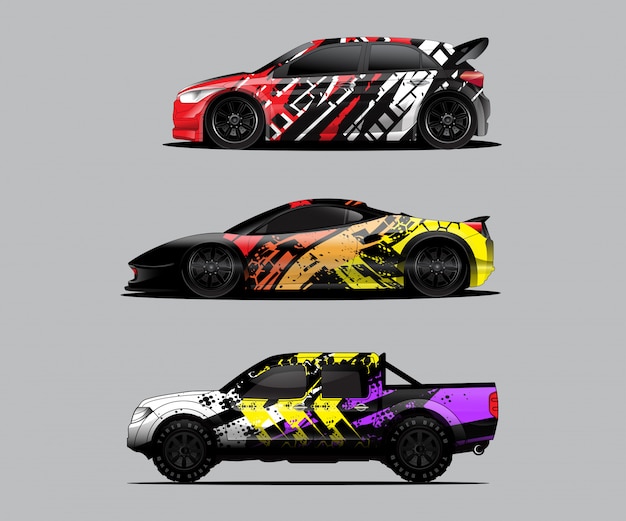 Car decal graphic wrap pack
