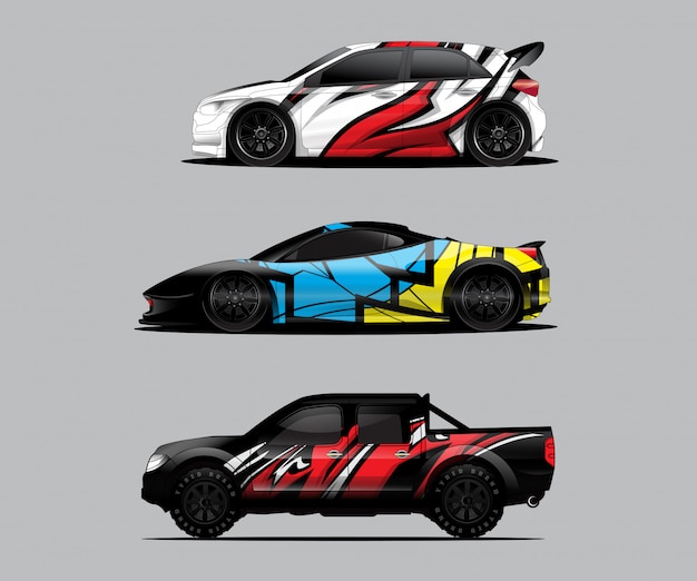 Car decal graphic wrap pack