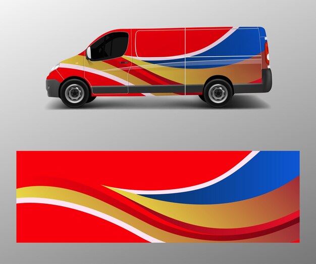 Car Decal Van Designs Wrap Designs Template Vector