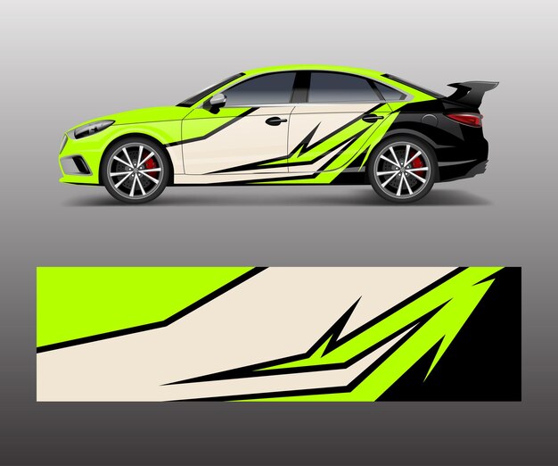 Car decal vector graphic abstract racing designs for vehicle Sticker vinyl wrap