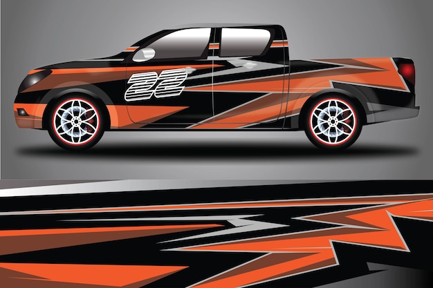 Car decal vector wrap ilustration