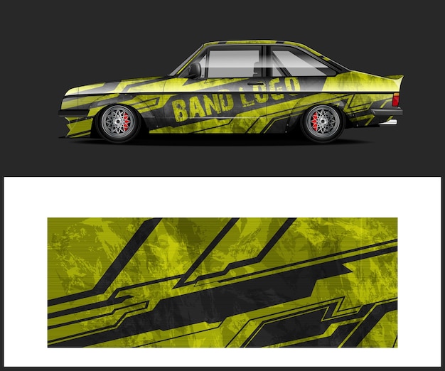 Car decal wrap design race car rally adventure and livery