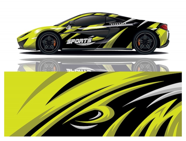 car decal wrap design vector