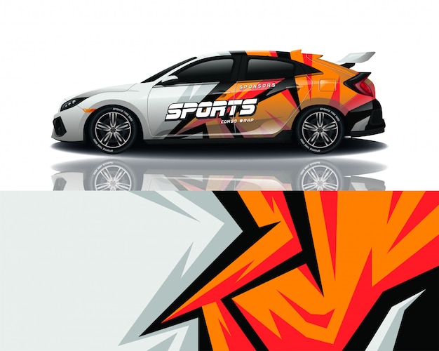 car decal wrap design vector