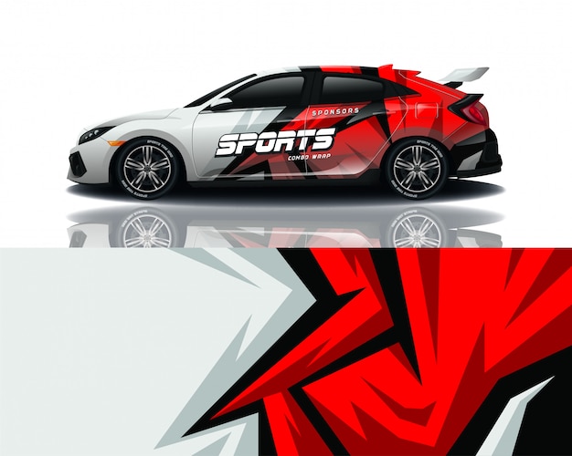 car decal wrap design vector