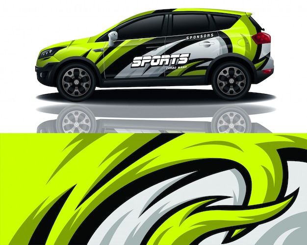 car decal wrap design vector