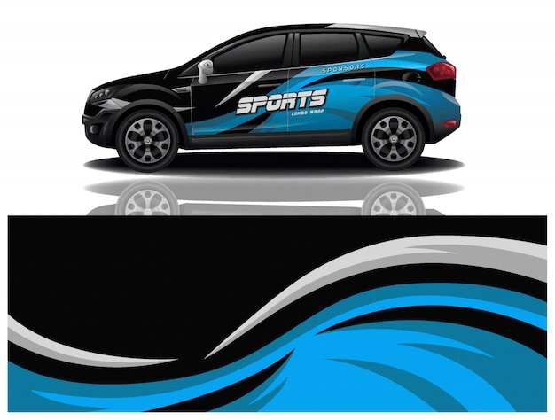 car decal wrap design vector