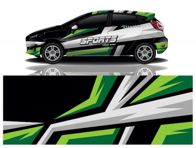 car decal wrap design vector