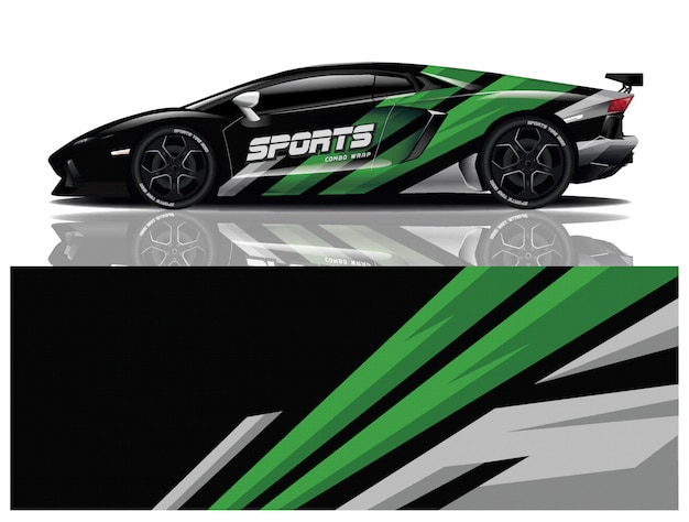 car decal wrap design vector