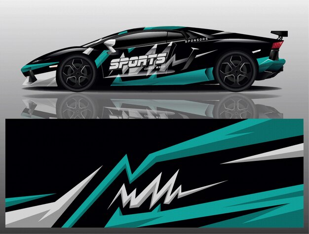car decal wrap design vector
