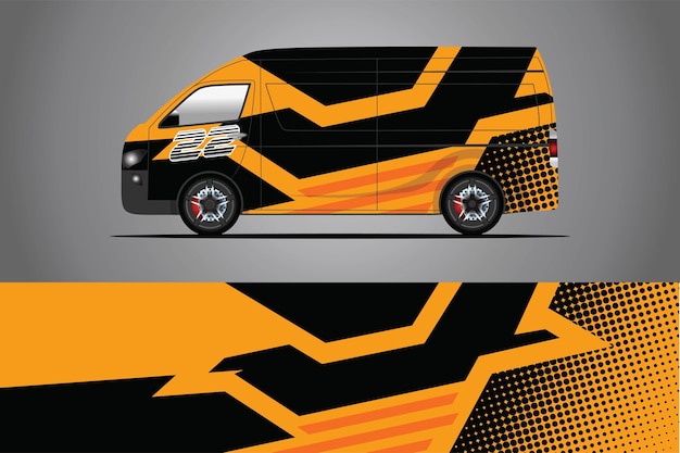 Vector car decal wrap  design vector