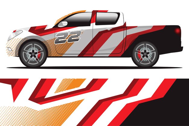 Car decal wrap  design vector