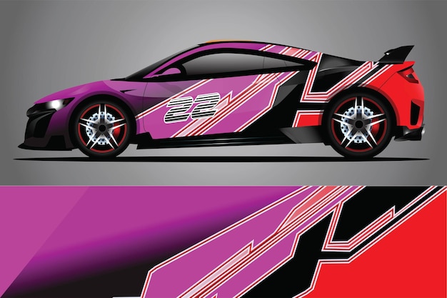 Car decal wrap  design vector